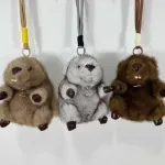 Brelok pluszowy 18 cm z futerkiem w trzech kolorach