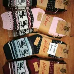 Skarpety Alpaca Wool z motywem reniferów, różne kolory, rozmiar 39-42