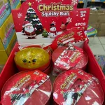 Christmas Squishy Bun zabawka antystresowa świąteczna 4 szt