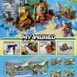 Klocki my world zestaw 4w1 domek na wodzie z figurkami