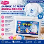 Kapsułki do prania ochrona kolorów 45 sztuk GELIJING