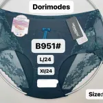 Majtki damskie Dorimodes XL granatowe z koronką i kokardką