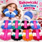 Rękawiczki dziecięce z bukle miękkie ciepłe wygodne mix kolorów