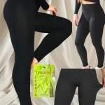 Legginsy termiczne czarne z lekkim ociepleniem 2XL-6XL