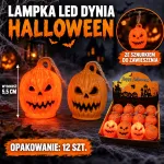 Lampka LED Dynia Halloween pomarańczowa z sznurkiem 5,5 cm