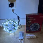 Lampki choinkowe LED zimny biały 1200 LED 50 m z pilotem