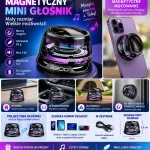 Magnetyczny mini głośnik Bluetooth G200 LED 5W czarno-fioletowy
