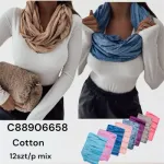 Bawełniany komin damski mix kolorów C88906658 12 sztuk