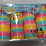 Kolorowa sprężyna zabawka rainbow vibrant circle 12 sztuk