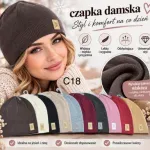 Czapka damska z wysokiej jakości wiskozą C18, uniwersalna
