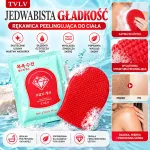 TVLV rękawica peelingująca do ciała czerwona z unikalną strukturą