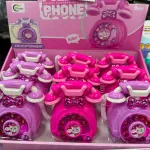 Zabawka Telefon Retro Różowo-Fioletowy 9 elementów