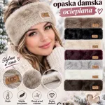 Opaska damska ocieplana miękka modny dodatek zimowy