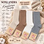Soxlandia kaszmirowe skarpety damskie 35-38 miękkie ciepłe