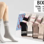 BIXTRA Skarpety damskie prążkowane z paskami 35-42 mix kolorów