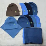 Zestaw czapek prążkowanych z rozmiarem 48-50 w kolorach mix