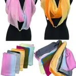 Szalik damski jedwabny mix kolorów 100% silk 12 sztuk