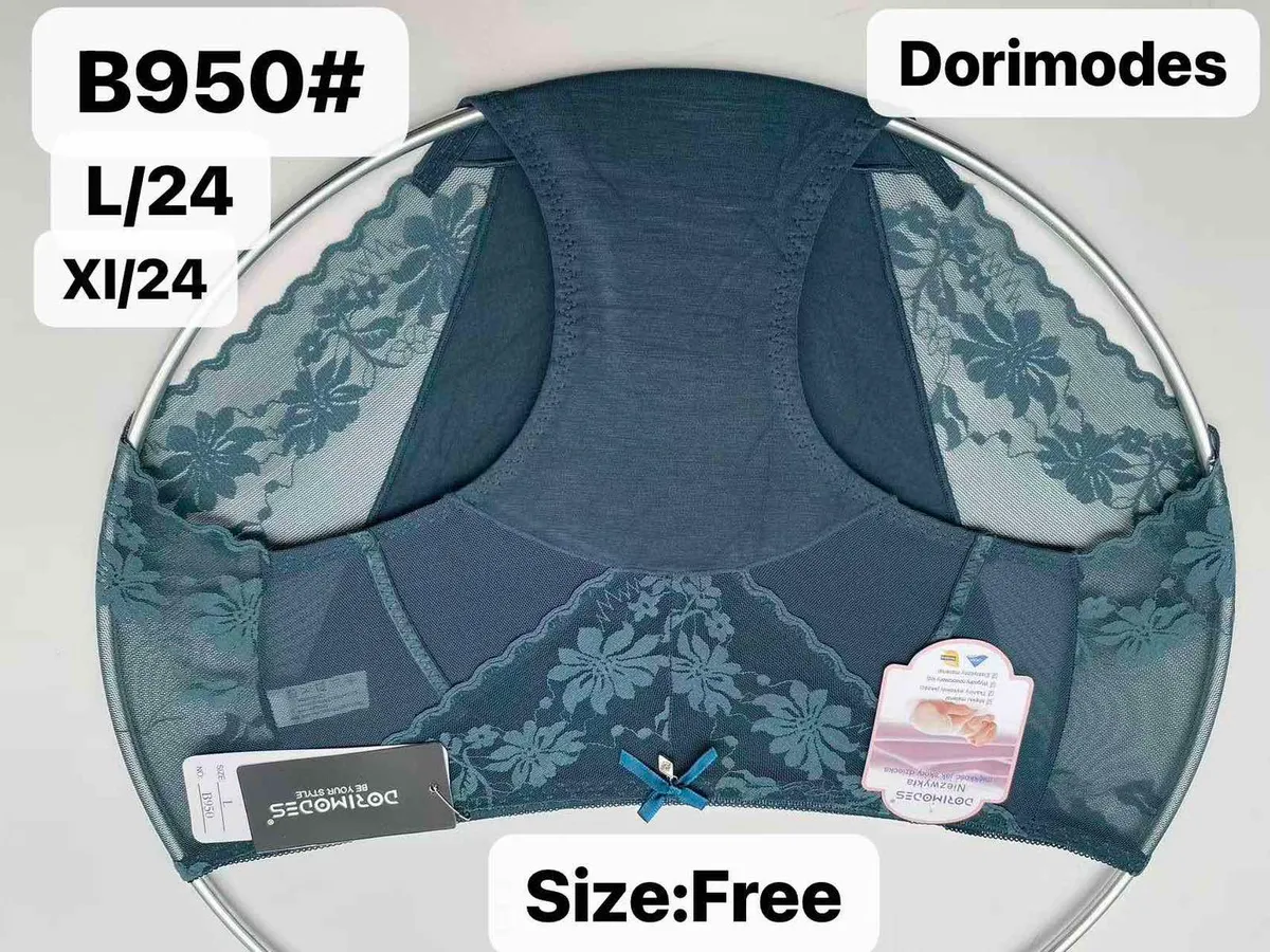 Granatowe majtki damskie z koronką i siateczką, rozmiar XL, model Dorimodes
