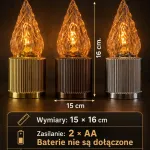 Świeca dekoracyjna LED z efektem płomienia 3D 15x16 cm mix kolorów