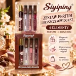 Siyiping zestaw perfum i błyszczyków do ust 4 elementy prezent