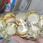 Brelok hamburger z tworzywa sztucznego z metalowym kółkiem 12 sztuk