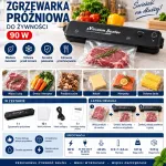 Zgrzewarka próżniowa do żywności 90 W czarna kompaktowa