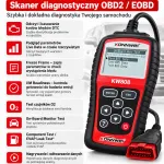 KONNWEI KW808 Skaner diagnostyczny OBD2/EOBD z czytelnym ekranem LCD