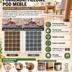 Samoprzylepne podkładki filcowe pod meble 20 szt. szare i brązowe