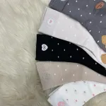 Skarpetki damskie w kropki mix kolorów z ozdobnym sercem