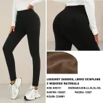Legginsy damskie czarne lekko ocieplane KD0151