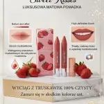 Pomadka truskawkowa matowa sweet kisses z ekstraktem truskawkowym