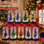 Świąteczna choinka LED w szklanej kopule 21x11 cm dekoracja