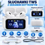 Słuchawki bezprzewodowe TWS Bluetooth 5.3 z kolorowym ekranem dotykowym