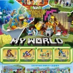 Klocki my world 4w1 zestaw broni z figurkami i akcesoriami