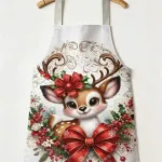 Fartuch kuchenny świąteczny z reniferem 55x68 cm