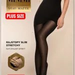 MiNiMi Rajstopy Slim Stretchy Plus Size 3XL-6XL Czarny