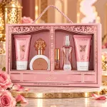 Zestaw kosmetyczny V.V.LOVE różowy z perfumami i balsamem 150 ml