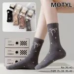 Skarpetki damskie MOTYL w kropki z kokardką, rozmiar 35-42