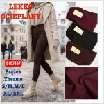 Legginsy damskie prążkowane termo lekkie ocieplane różne rozmiary