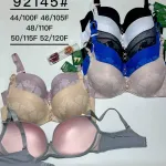 Biustonosz damski z haftem w różnych kolorach i rozmiarach F