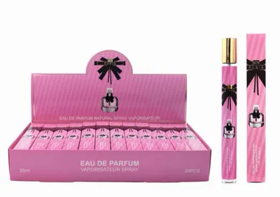 różowa perfumetka 35 ml z atomizerem w opakowaniu zbiorczym 24 sztuki