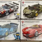 Zabawki klocki Legendary Car zestaw 314 elementów, 4 modele aut