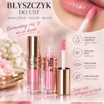 Błyszczyk do ust naturalny róż z nawilżającym blaskiem