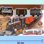 Classic Train zestaw kolejka parowa z wagonami 32x21 cm