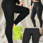 Legginsy termiczne czarne z lekkim ociepleniem 2XL-6XL